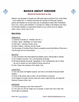 Basics about Sikhism 