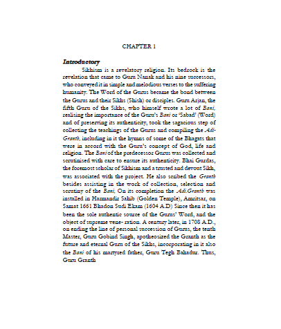 KARTAR PUR BIR THESIS BY  PASHAURA SINGH